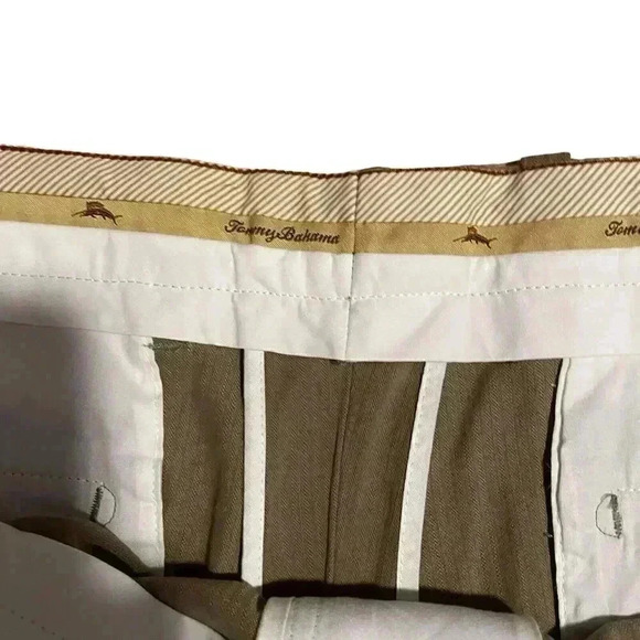 Tommy Bahama Silk Linen Hawaiian Pants Relax Brown Pleated Mens 38x32 Golf - Picture 3 of 5